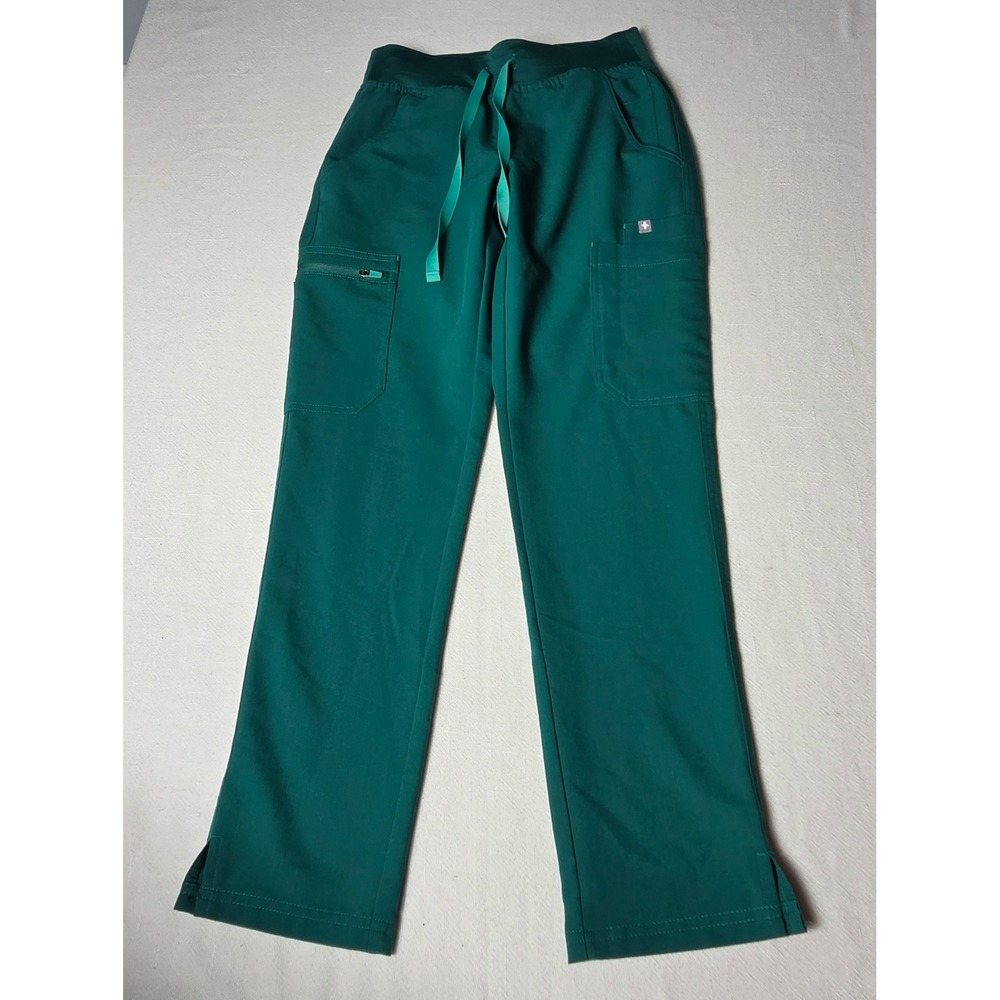 FIGS Technical Collection Women XXS Hunter Green Multi Pocket Cargo Scrub Pants